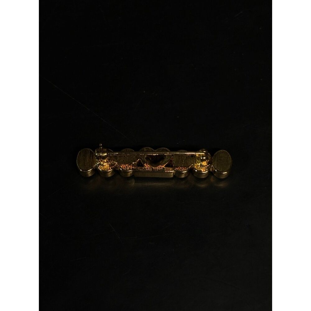Vintage Gold Plated Heart Brooch 1.64" - Picture 3 of 11